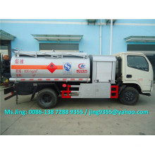 Hot sale 5000 litres small oil tanker, dongfeng mobile fuel tanker with fuel dispenser